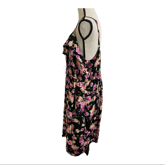 Torrid floral v-neck adjustable straps dress drawstring waist size 3 plus - Picture 7 of 12